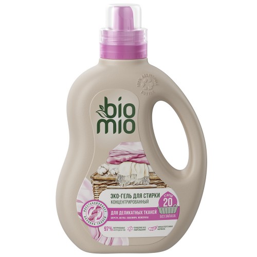 BioMio гель для стирки 900мл деликатных тканей BIO-LAUNDRY GEL DELICATES